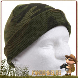 Bonnet Watch Cap Woodland Camo Rothco - Bonnet type Commando de couleur. Tissu 100% acrylique chaud et respirant