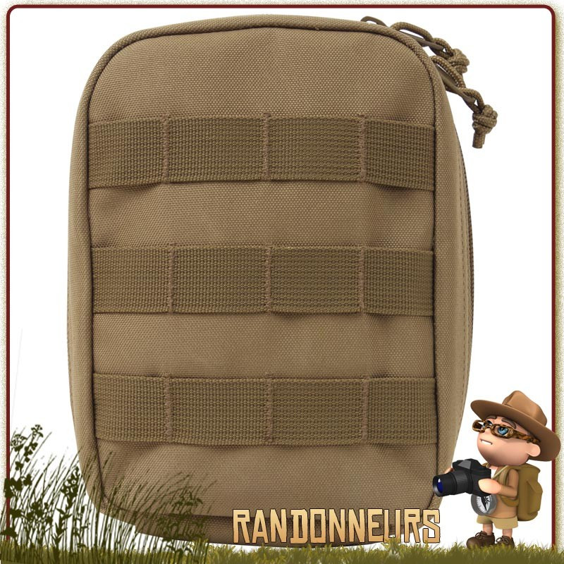 Pochette Flexipack Tactique Molle Coyote Rothco bandoulière épaule