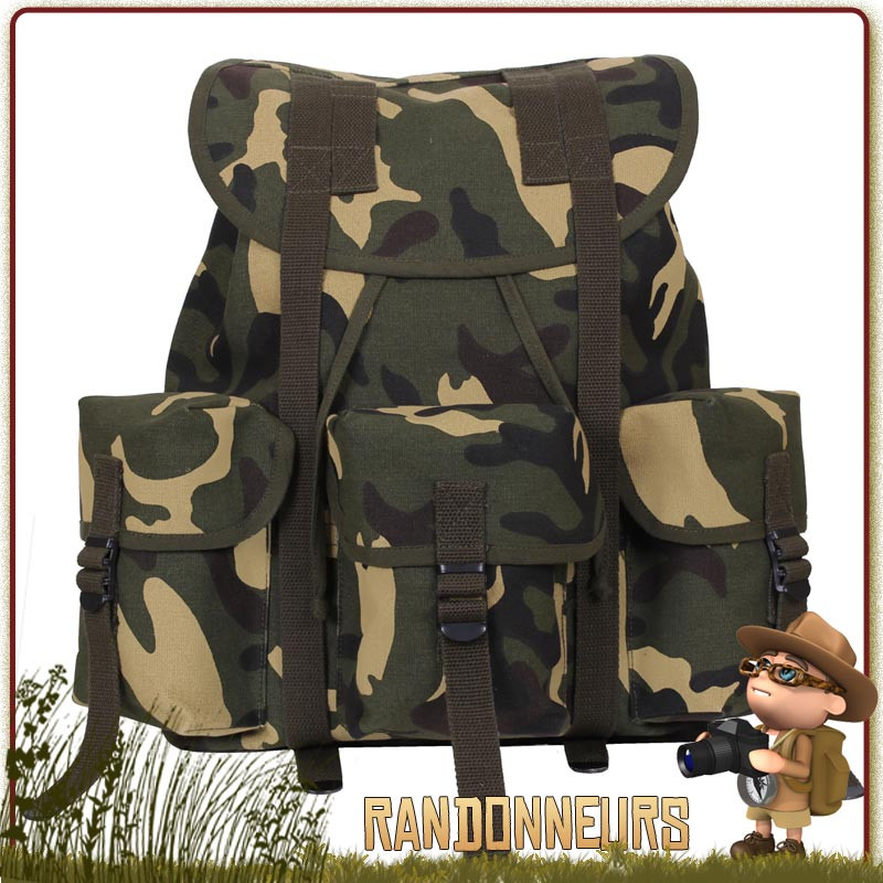 Sac à Dos Bushcraft Vintage HeavyWeight CAMO Rothco france