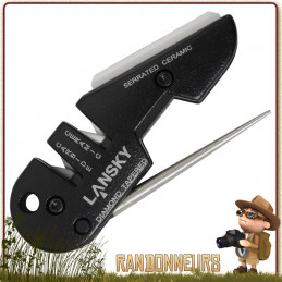 Affuteur Blademedic sharpener Lansky carbure tungstène, céramique et diamant pour couteaux survie bushcraft