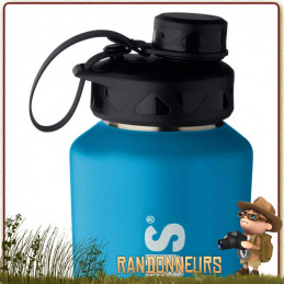 Gourde trekking primus trailbottle Inox 1L Bleue sans vernis non toxique pour randonner bushcraft