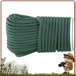 Paracorde Polyester 30 m Rothco Vert Chasse outil de survie et bushcraft multi fonction et tressage