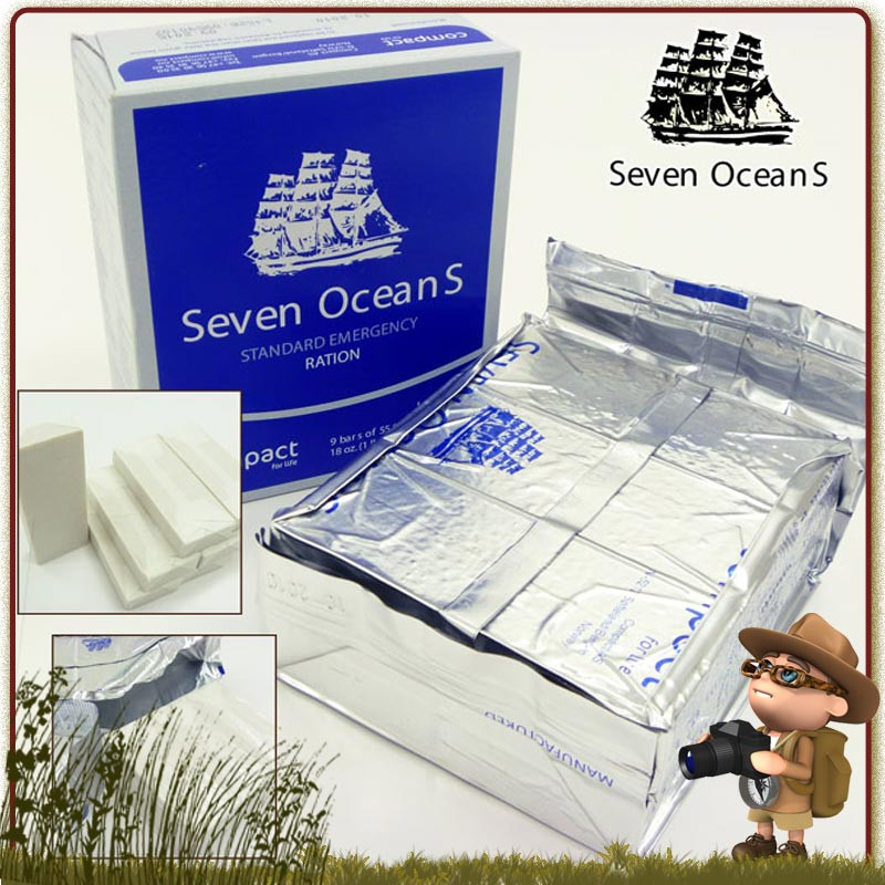 Ration Alimentaire de Survie SEVEN OCEANS 2500 kCalories. Ration alimentaire de survie longue conservation kit survivaliste