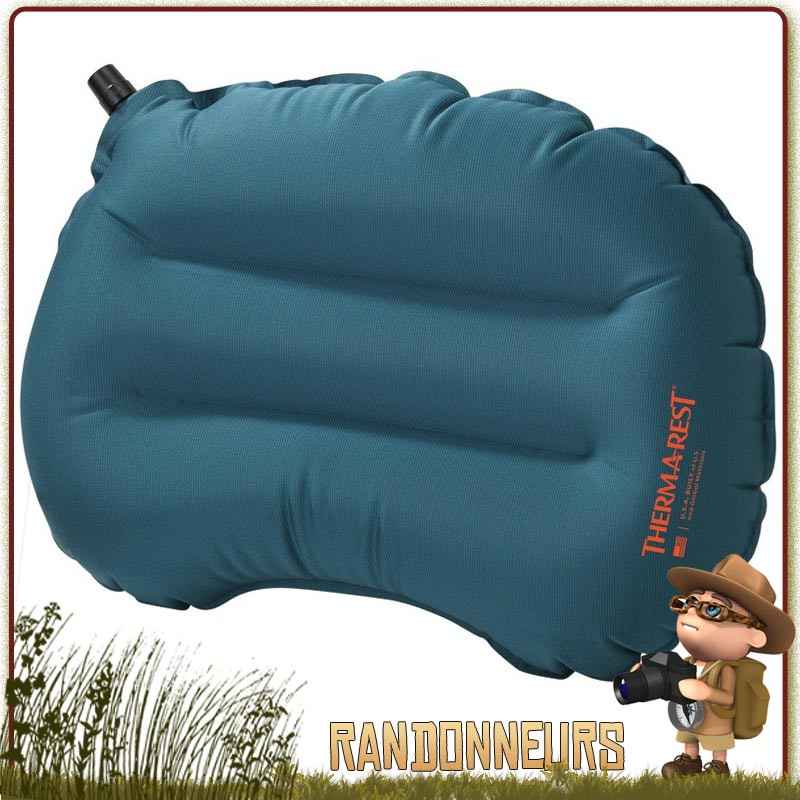 Coussin Air Head Lite Gonflable Thermarest mémorisation de forme  pour un couchage en randonnées légères