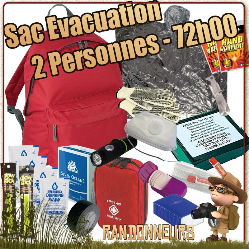 meilleur sac evacuation deux personnes kit de survie complet