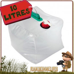 Jerrican plastique alimentaire souple de 10 Litres BCB international, un jerrican pliable bidon eau souple 10L