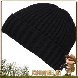 Bonnet Bushcraft Polaire Noir Fostex randonnee hiver en montagne