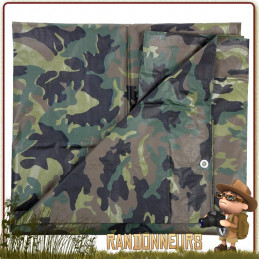 Bache Tarp militaire camouflage Plastique 200 par 300 CAMO 101 Inc