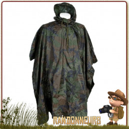 Poncho bushcraft randonnee Tarp Ripstop camouflage militaire Fostex