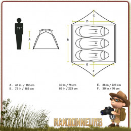 tente bivouac camping aurora 3p nemo autoportante spacieuse pour trois campeurs