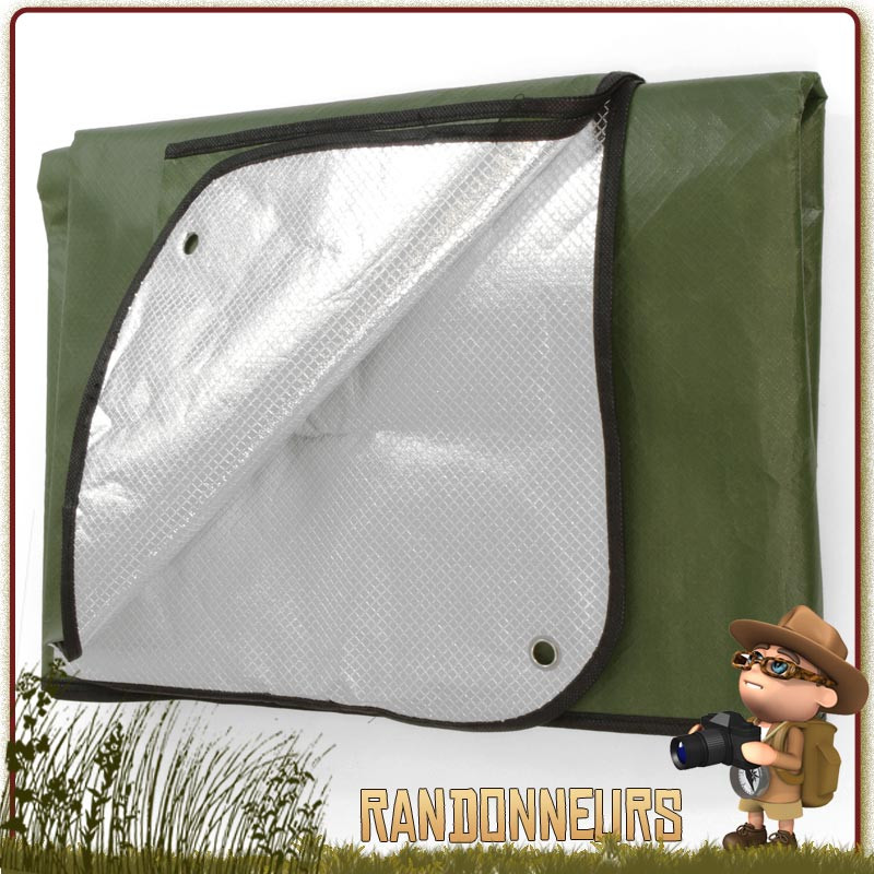 Tapis Couverture Tarp Survie Origin Outdoors OLIVE isothermique de bivouac bushcraft