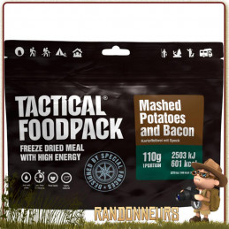 Purée de Pommes de terre et Bacon Tactical Foodpack repas lyophilise du randonneur survivaliste