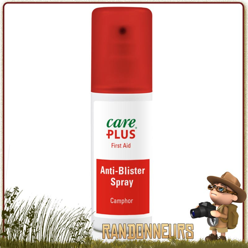 spray au camphre 60 ml Care Plus préventif avant les marche limiter le risque de formation des ampoules