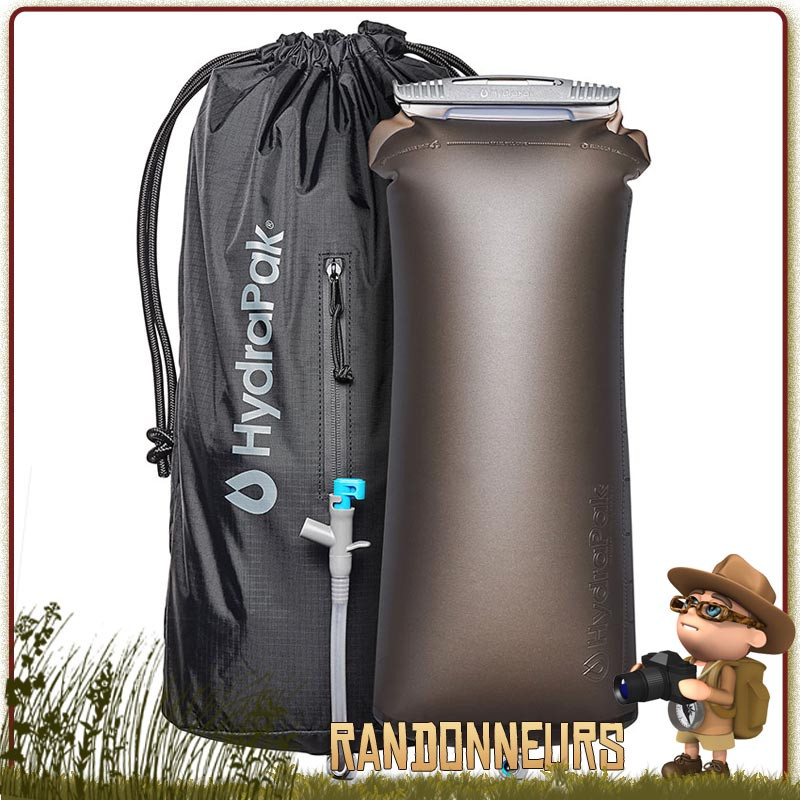 Réservoir Souple PIONEER 10L Hydrapak trek longue duree expédition