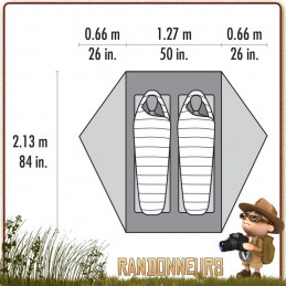 tente msr freelite 2 places V3 verte pour randonner ultra leger 3 saisons