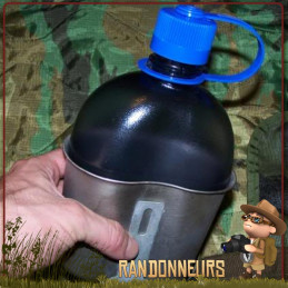 gourde oasis Nalgene 1L pour la randonnée qui s'adapte sur les quart armée us, conçue en tritan sans bpa