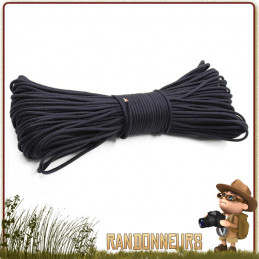 Bobine Paracorde de Survie 4 en 1 Noire kit de survie complet allume feu