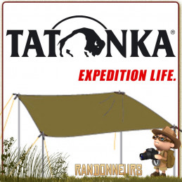 tarp 4 simple étanche Tatonka, abri bivouac léger toile polyester pour la construction d'un abri tarp bushcraft survie nature