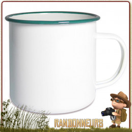 mug acier emaille vintage far west bivouac bushcraft de qualite