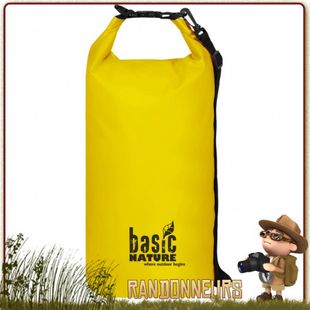 Sac Etanche PVC Packsack 10L Jaune Basic Nature