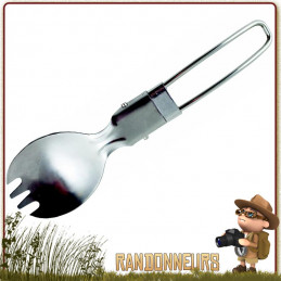 couverts Spork pliants de camping Inox BCB (cuiller, fourchette) robuste et léger en acier inoxydable pour randonner