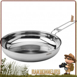 Set Popote Inox CampFire Small Primus acier inox 18/8 de 5 pièces Robustesse et polyvalence pour 1 à 3 personnes