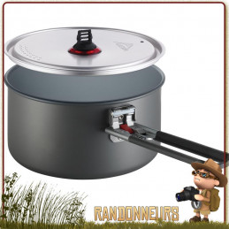 Casserole Céramique Solo Pot MSR 1.3L anti-adhésive aluminium hard anodisé revêtement intérieur céramique non toxique