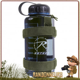 porte gourde bouteille Nalgene,  permet de transporter une gourde militaire type Nalgene sur un sac à dos armée tactique