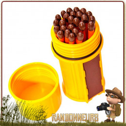 Lot 4 Boites Allumettes Imperméables CAO allume feu bushcraft survie