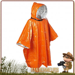 poncho de survie extrême de SOL est un poncho de protection isothermique contre les éléments (froid, vent, pluie)