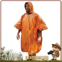 poncho de survie extrême de SOL est un poncho de protection isothermique contre les éléments (froid, vent, pluie)