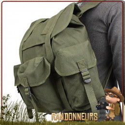 Sac à Dos randonnée Bushcraft Vintage coton canvas HeavyWeight Brun Rothco toile robuste