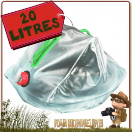 Jerrican Eau Potable plastique Souple 20 Litres Highlander pour le camping et le stockage de l'eau ou le transport