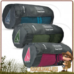 Serviette toilette MicroFibres MEDIUM militaire Highlander ultra légère 60 x 120 cm de camping randonnée